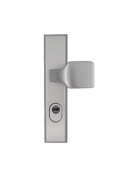 Kľučka na dvere bezpečnostná s prekrytým zámkom Chróm matný