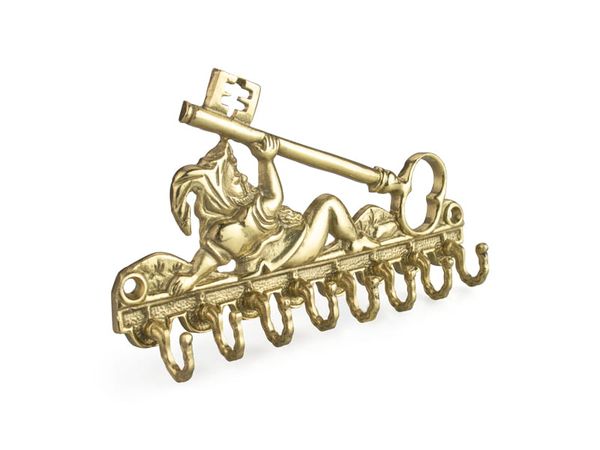 Nábytkový vešiak na kľuče Dwarf - Mosadz