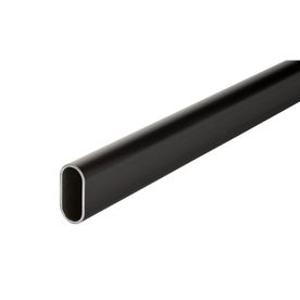 Vešiaková tyč oválna 30x15 mm - Čierna matná